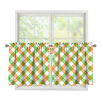 Irish Plaid Saint Patrick's Day Print Tier Curtains