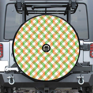 Irish Plaid Saint Patrick's Day Print Tire Cover With Camera Hole