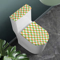 Irish Plaid Saint Patrick's Day Print Toilet Lid And Tank Cover Set