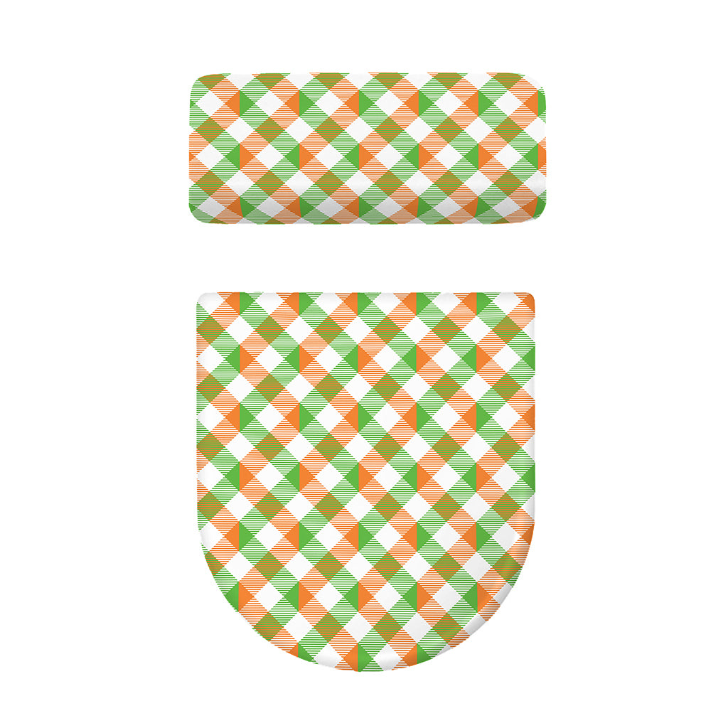 Irish Plaid Saint Patrick's Day Print Toilet Lid And Tank Cover Set