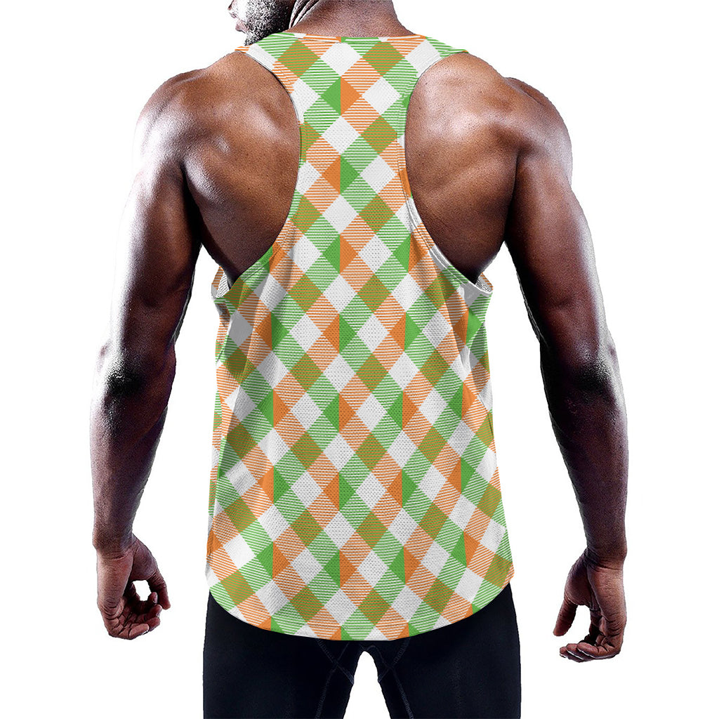 Irish Plaid Saint Patrick's Day Print Training Tank Top