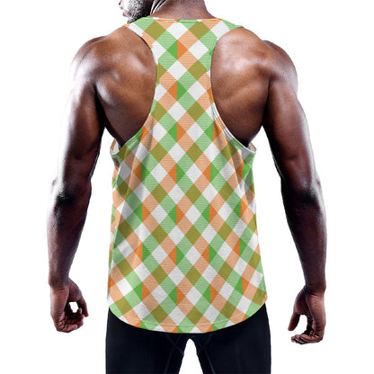 Irish Plaid Saint Patrick's Day Print Training Tank Top