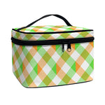 Irish Plaid Saint Patrick's Day Print Travel Makeup Bag