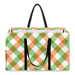 Irish Plaid Saint Patrick's Day Print Utility Tote Bag