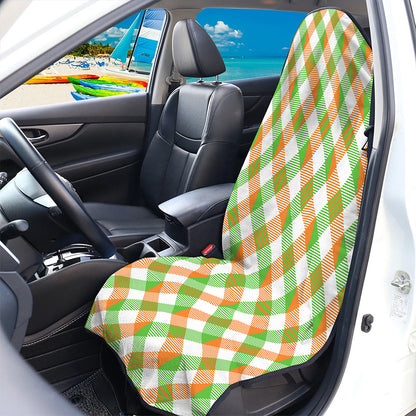 Irish Plaid Saint Patrick's Day Print Waterproof Car Seat Cover