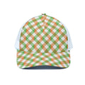 Irish Plaid Saint Patrick's Day Print White Mesh Trucker Hat