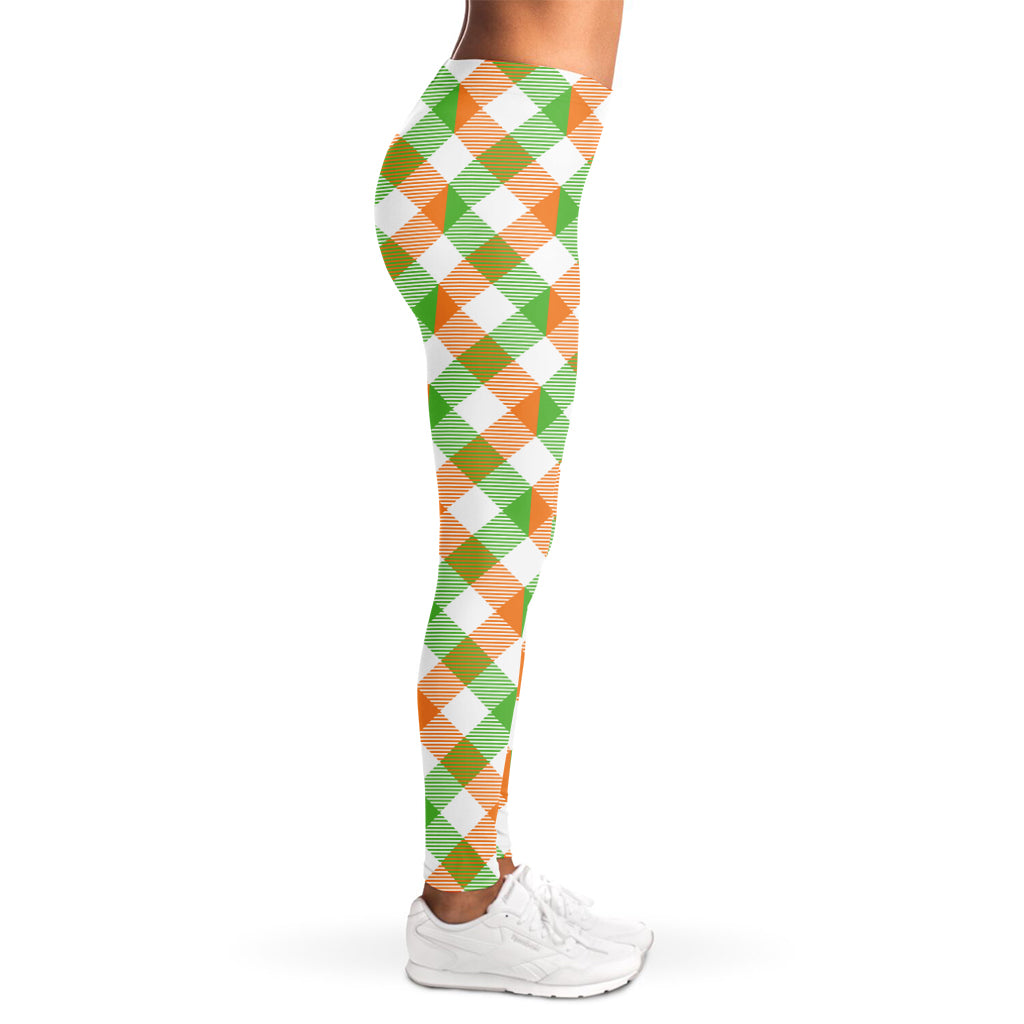 Irish Plaid Saint Patrick's Day Print Women's Leggings