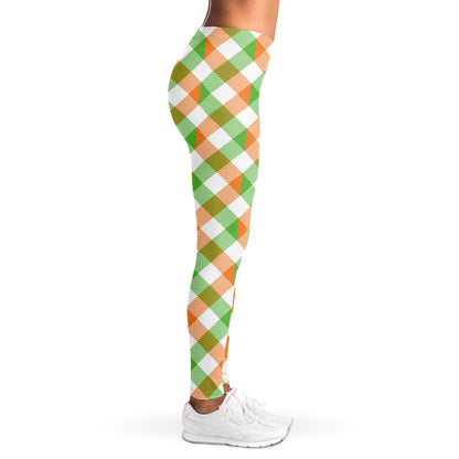 Irish Plaid Saint Patrick's Day Print Women's Leggings