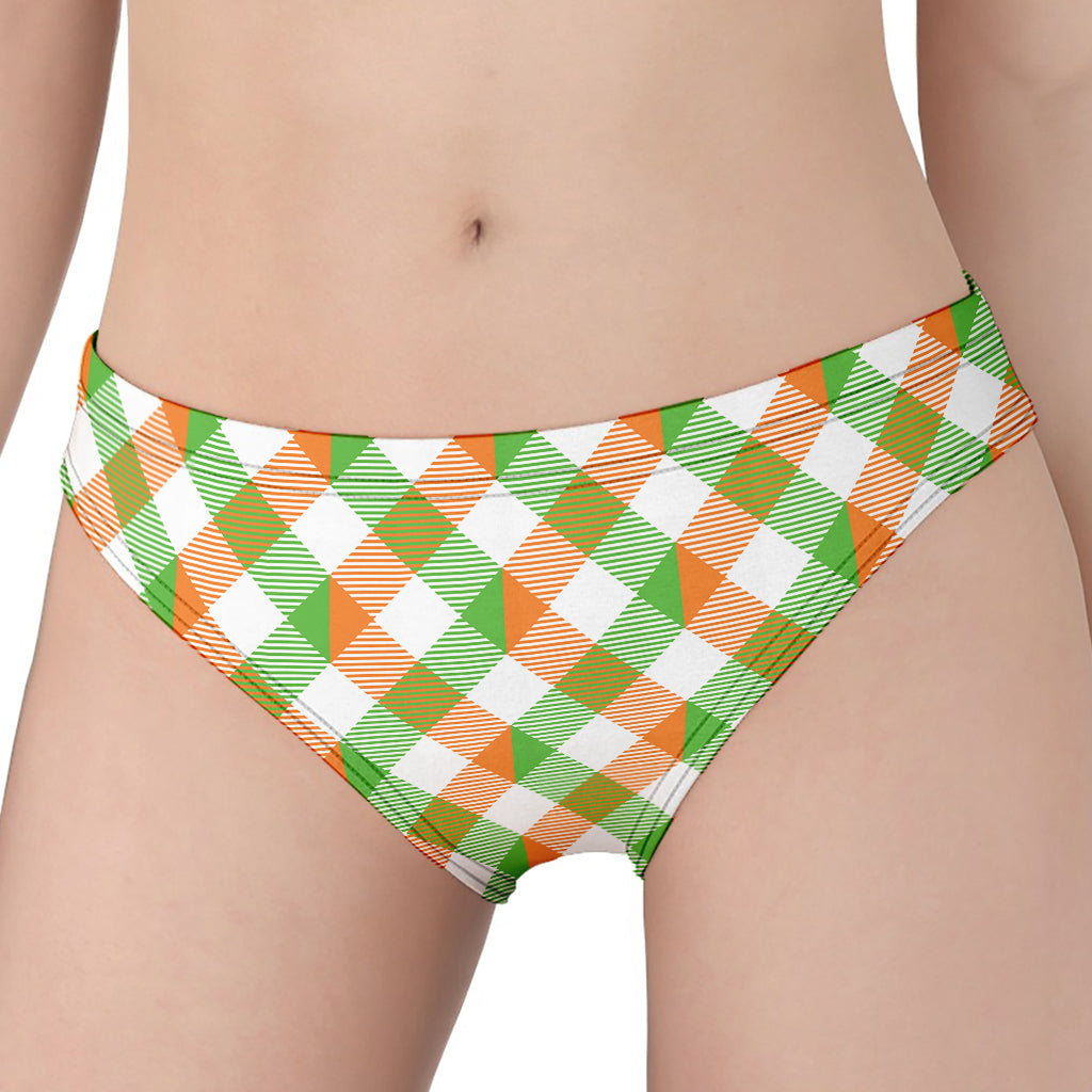 Irish Plaid Saint Patrick's Day Print Women's Panties