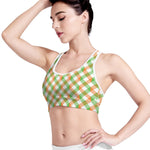 Irish Plaid Saint Patrick's Day Print Women's Sports Bra