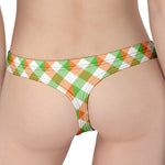 Irish Plaid Saint Patrick's Day Print Women's Thong