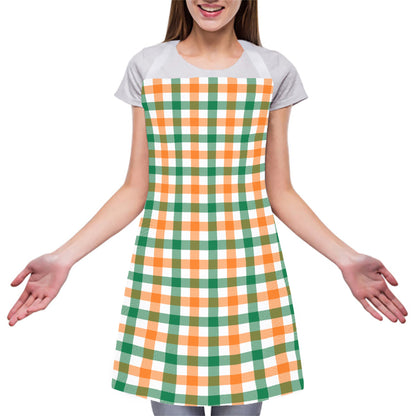 Irish Plaid St. Patrick's Day Print Adjustable Apron