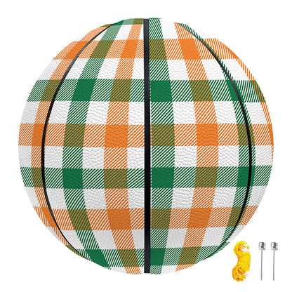 Irish Plaid St. Patrick's Day Print Basketball