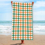 Irish Plaid St. Patrick's Day Print Beach Towel
