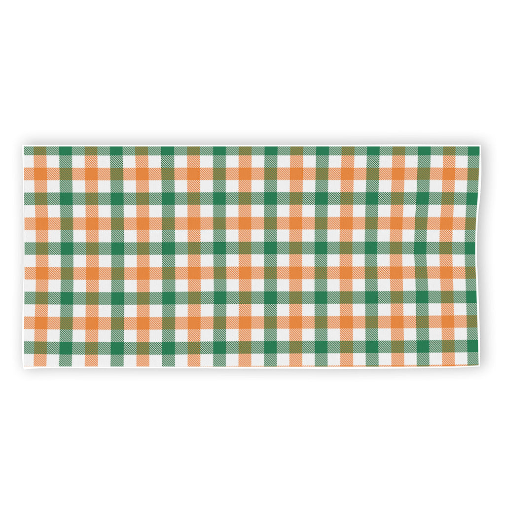 Irish Plaid St. Patrick's Day Print Beach Towel