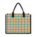 Irish Plaid St. Patrick's Day Print Canvas Tote Bag