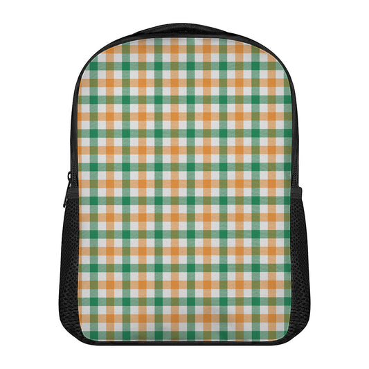 Irish Plaid St. Patrick's Day Print Casual Backpack