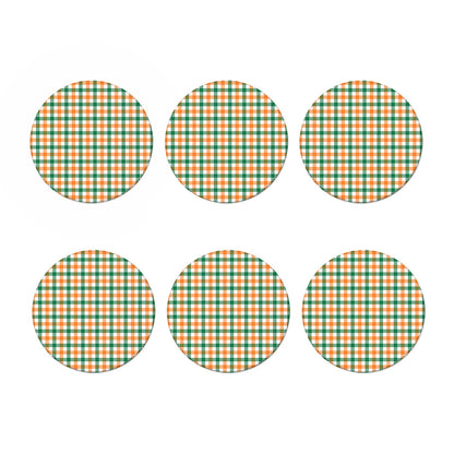Irish Plaid St. Patrick's Day Print Coaster Set