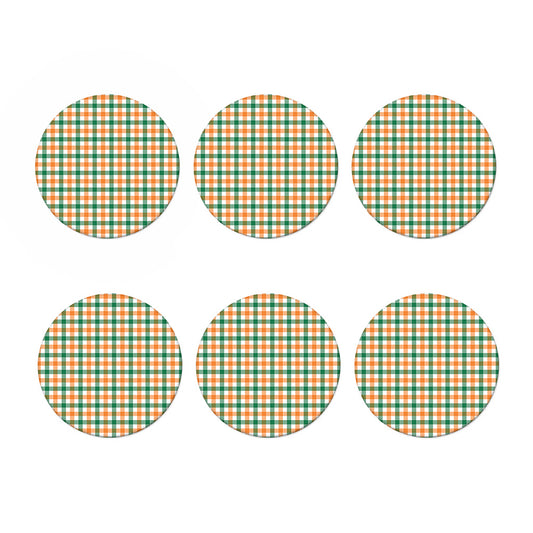 Irish Plaid St. Patrick's Day Print Coaster Set