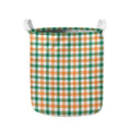 Irish Plaid St. Patrick's Day Print Collapsible Laundry Basket
