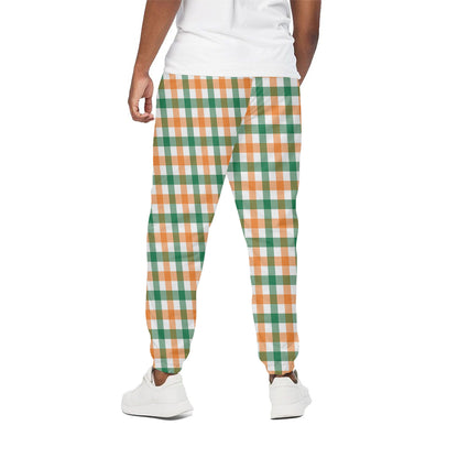 Irish Plaid St. Patrick's Day Print Cotton Pants