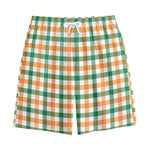 Irish Plaid St. Patrick's Day Print Cotton Shorts