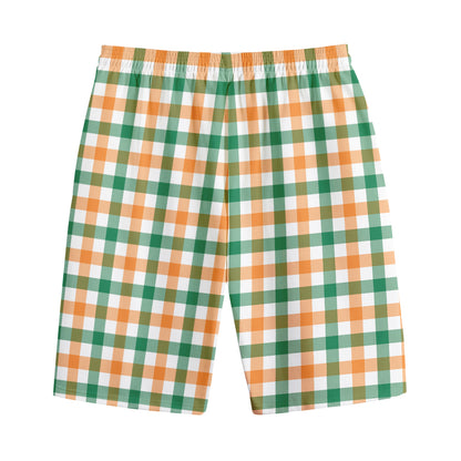 Irish Plaid St. Patrick's Day Print Cotton Shorts
