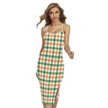 Irish Plaid St. Patrick's Day Print Cross Back Cami Dress