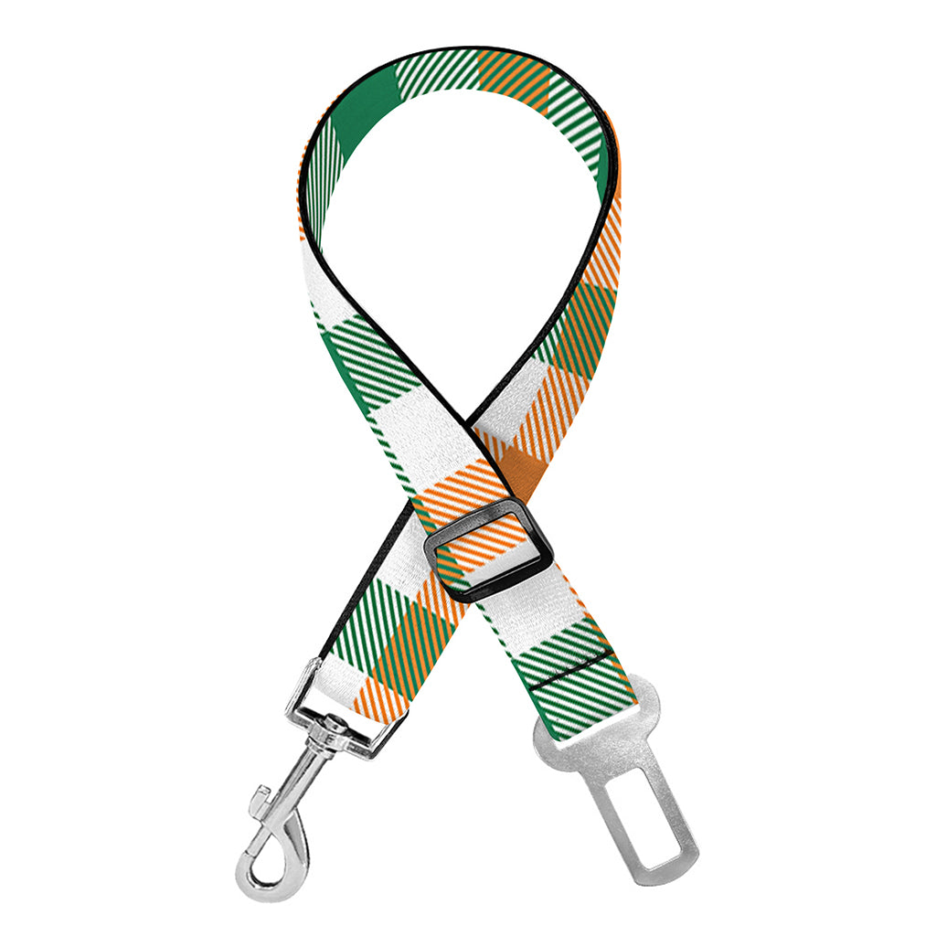 Irish Plaid St. Patrick's Day Print Dog Seat Belt