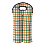 Irish Plaid St. Patrick's Day Print Double Neoprene Wine Tote
