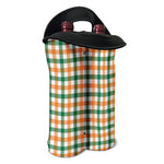 Irish Plaid St. Patrick's Day Print Double Neoprene Wine Tote
