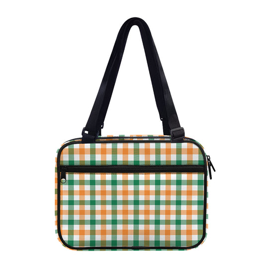 Irish Plaid St. Patrick's Day Print Double Strap Bible Bag