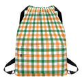 Irish Plaid St. Patrick's Day Print Drawstring Backpack