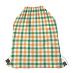 Irish Plaid St. Patrick's Day Print Drawstring Bag