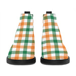 Irish Plaid St. Patrick's Day Print Flat Ankle Boots