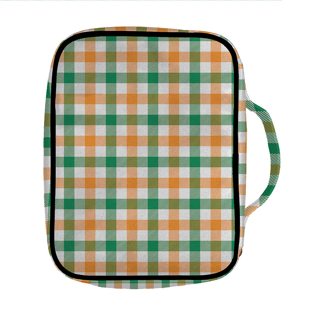 Irish Plaid St. Patrick's Day Print Front Pocket Bible Bag