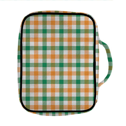 Irish Plaid St. Patrick's Day Print Front Pocket Bible Bag