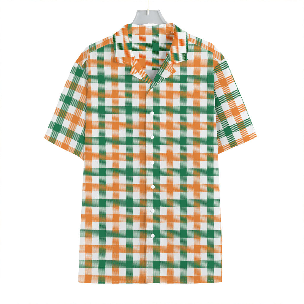 Irish Plaid St. Patrick's Day Print Hawaiian Shirt