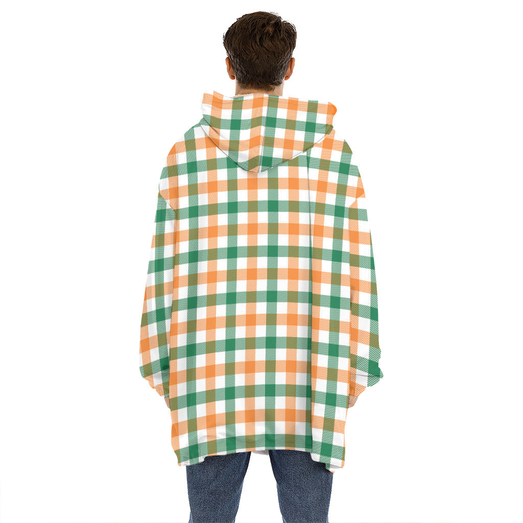 Irish Plaid St. Patrick's Day Print Hoodie Blanket