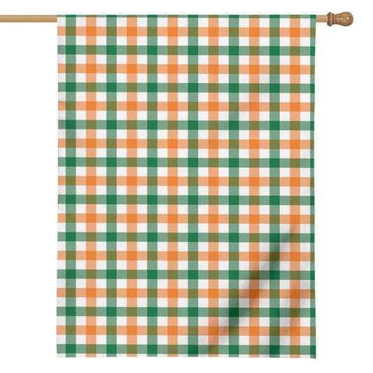 Irish Plaid St. Patrick's Day Print House Flag