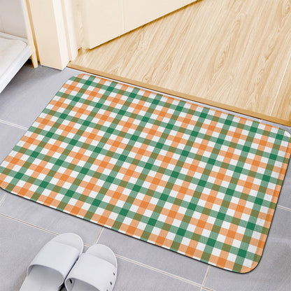 Irish Plaid St. Patrick's Day Print Indoor Door Mat