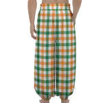 Irish Plaid St. Patrick's Day Print Lantern Pants