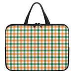 Irish Plaid St. Patrick's Day Print Laptop Sleeve With Handle