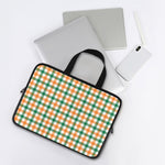 Irish Plaid St. Patrick's Day Print Laptop Sleeve With Handle