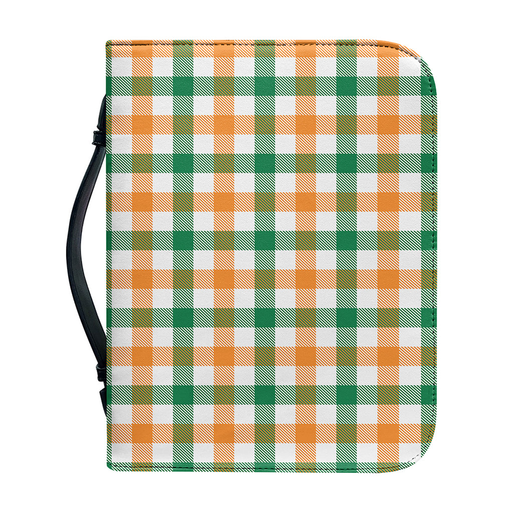 Irish Plaid St. Patrick's Day Print Leather Bible Cover