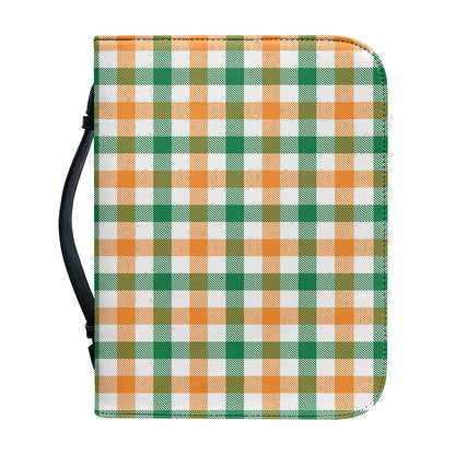 Irish Plaid St. Patrick's Day Print Leather Bible Cover