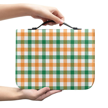 Irish Plaid St. Patrick's Day Print Leather Bible Cover