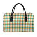 Irish Plaid St. Patrick's Day Print Leather Duffel Bag