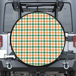 Irish Plaid St. Patrick's Day Print Leather Spare Tire Cover