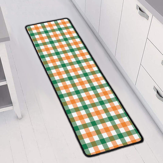 Irish Plaid St. Patrick's Day Print Long Kitchen Mat